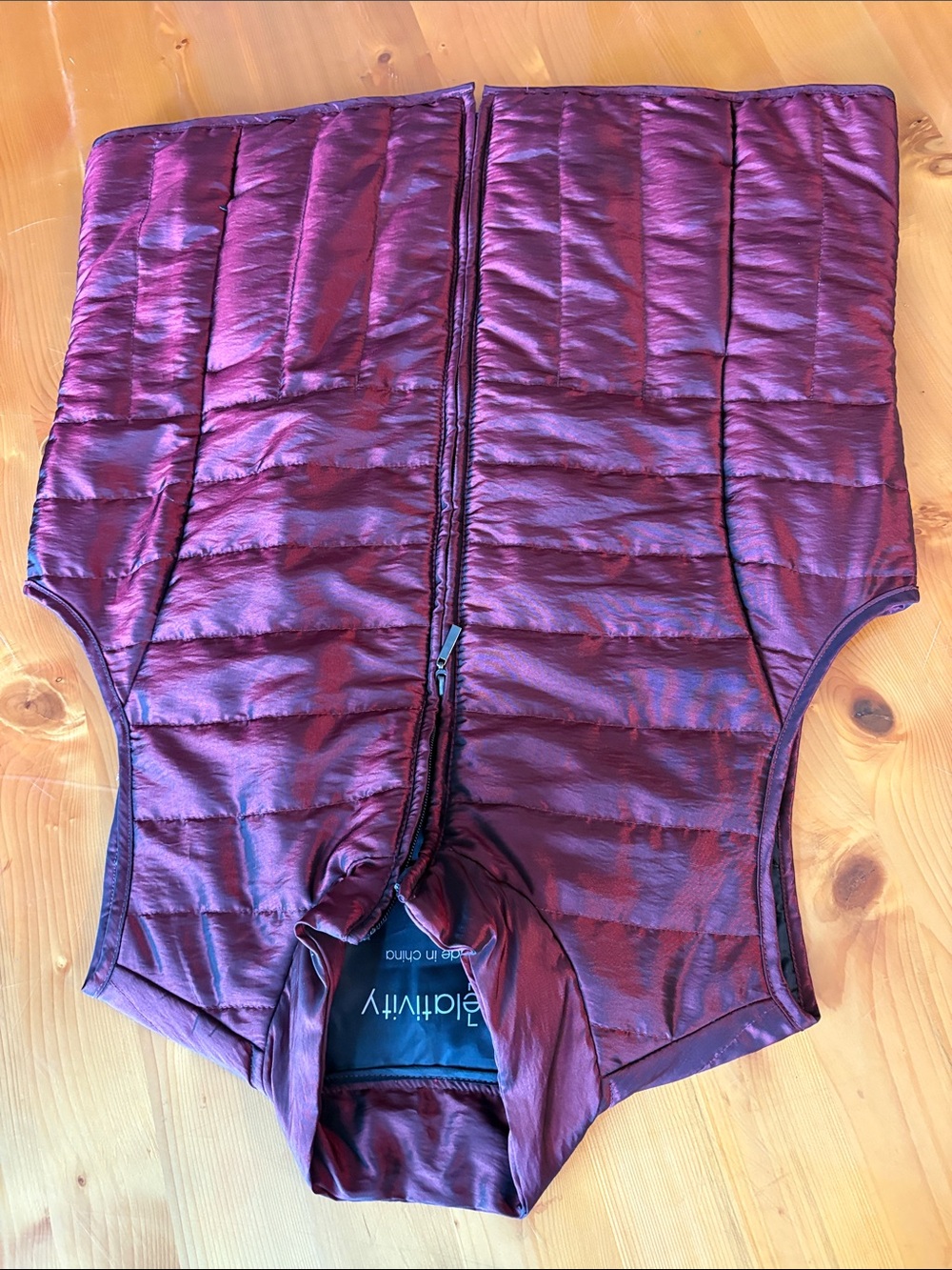 Relativity ~ Quilted Vest in Shimmery Burgundy
